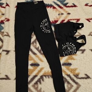 Gymshark Black Sports Bra and Leggings Set